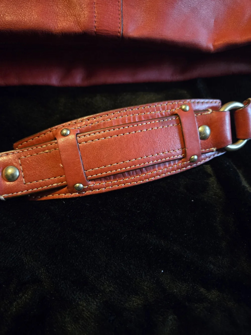 Coach Carly Large Hobo 10616 Red Nappa Leather Y2K Cherry Brass Rare 14